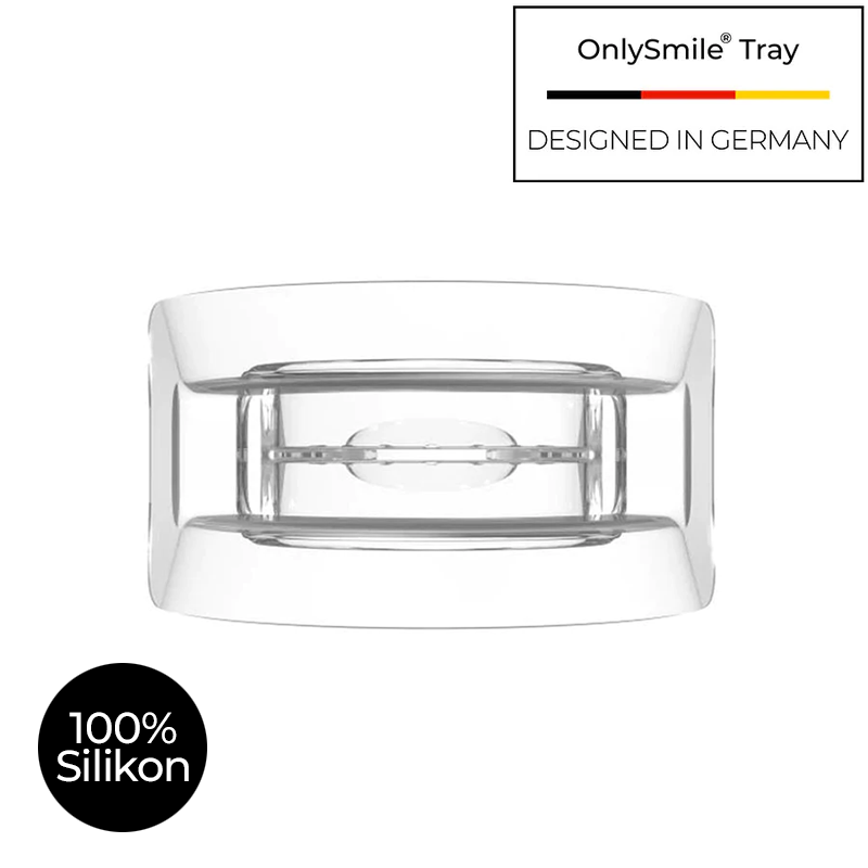 Transparente Zahnschiene für das OnlySmile Zahnaufhellungssystem – Designed in Germany