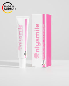 OnlySmile Gel de branqueamento dentário com embalagem – Made in Germany, foto do produto sobre fundo branco